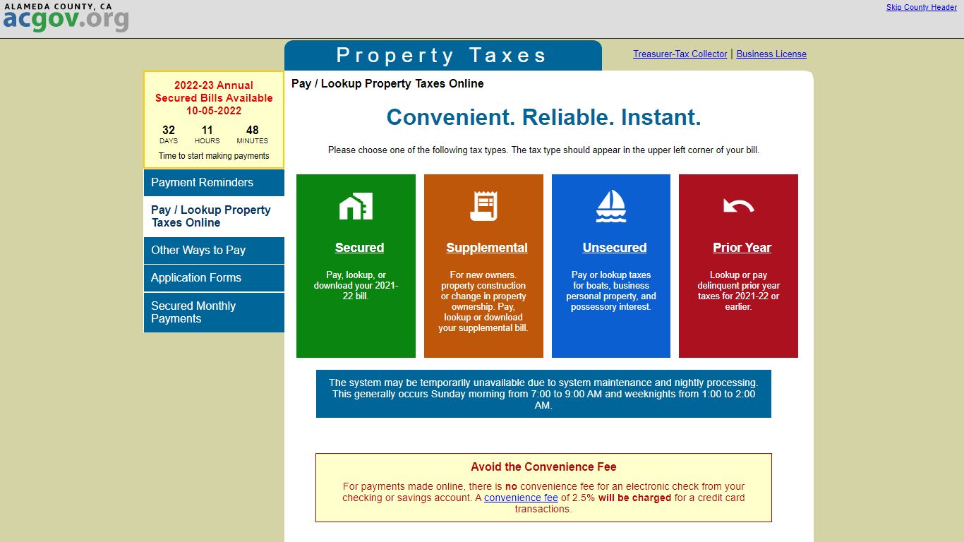 Property Taxes - Lookup - Alameda County's Official Website