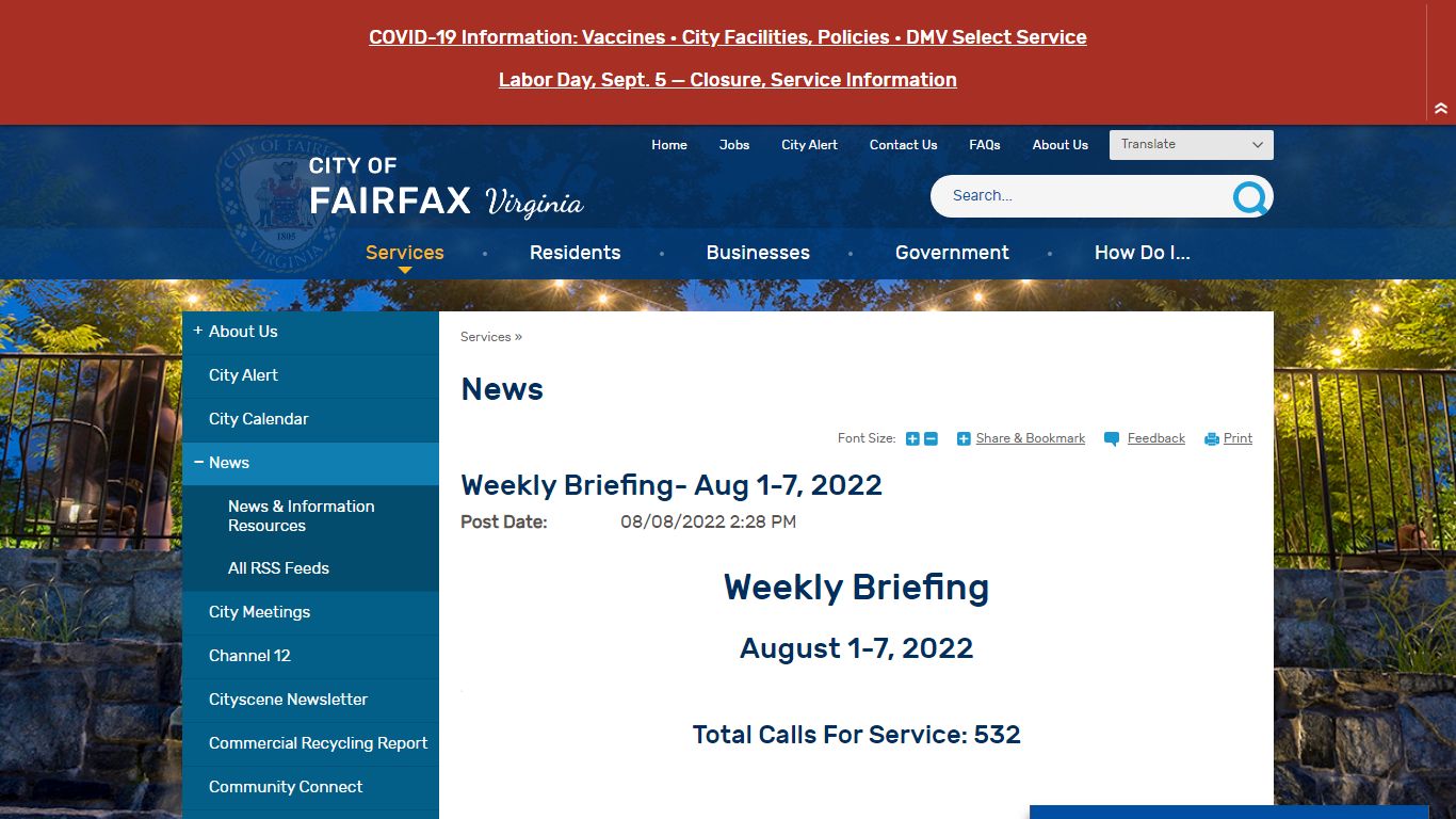 News | City of Fairfax, VA